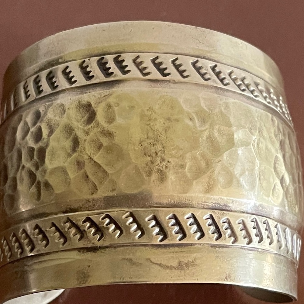 Large silver unisex bracelet vintage